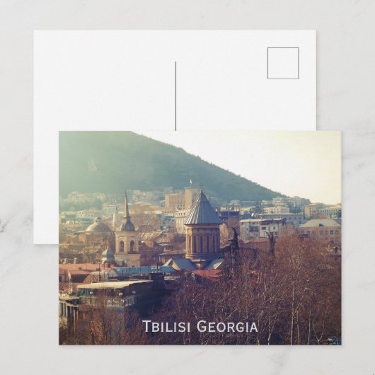 Tbilisi Georgia Feestdagenkaart (Voorkant / Achterkant)
