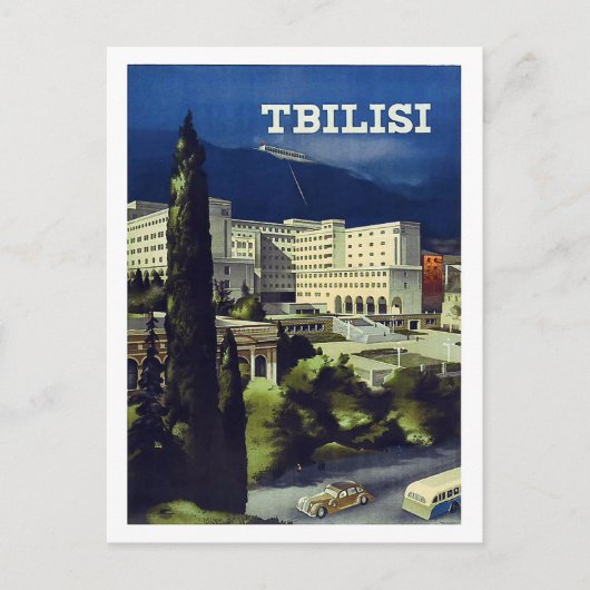 Tbilisi, Georgia, grote stad, oud briefkaart (Voorkant)