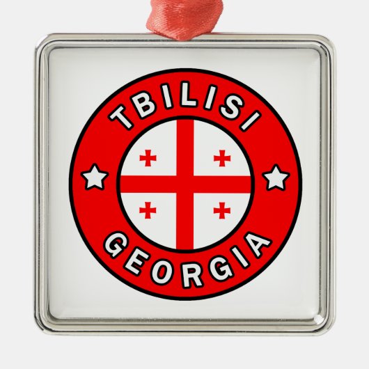 Tbilisi Georgia Metalen Ornament (Voorkant)