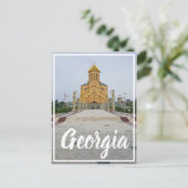 Tbilisi Georgia Sameba de Heilige Drieventigheidsk Briefkaart (Staand voorkant)