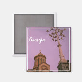 Tbilisi Georgia Sameba de Heilige Drieventigheidsk Magneet (Voorkant / Achterkant)