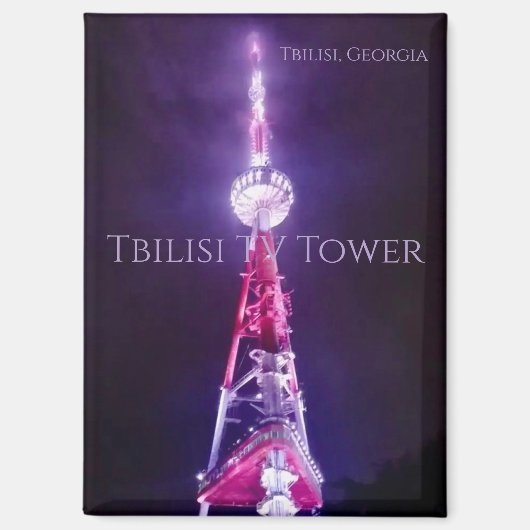 Tbilisi Georgia - Tbilisi TV Tower Magnet (Voorkant)