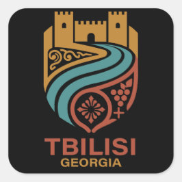 Tbilisi Georgia Vierkante Sticker