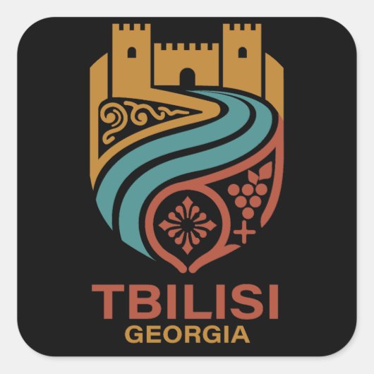 Tbilisi Georgia Vierkante Sticker (Voorkant)