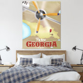 Tbilisi Georgia Vintage Travel Poster Canvas Afdruk (Insitu (Slaapkamer))