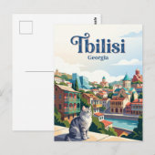 Tbilisi Georgië Briefkaart (Voorkant / Achterkant)