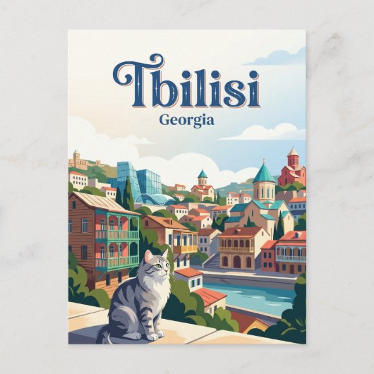 Tbilisi Georgië Briefkaart (Voorkant)