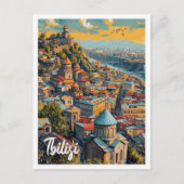 Tbilisi Georgië  kunst reisillustratie Briefkaart (Voorkant)