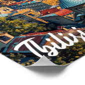 Tbilisi Georgië  kunst reisillustratie Poster (Hoek)