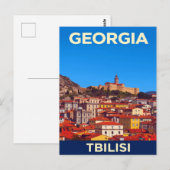 Tbilisi Georgië Narikala Fort Briefkaart (Voorkant / Achterkant)