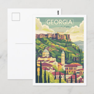 Tbilisi Georgië Vintage Beroemde Reisplaats Briefkaart