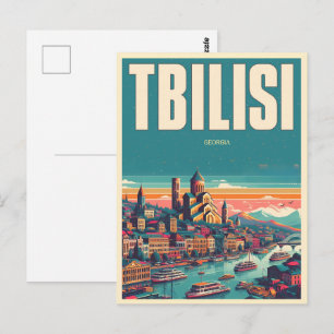 Tbilisi Hoofdstad van Georgië, Retro-souvenir cade Briefkaart