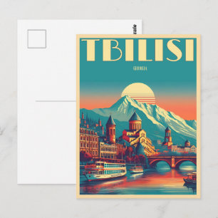 Tbilisi Hoofdstad van Georgië, Retro-souvenir cade Briefkaart