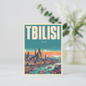 Tbilisi hoofdstad van Georgië, Retro souvenir gesc Briefkaart (Staand voorkant)