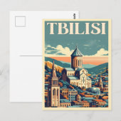 Tbilisi hoofdstad van Georgië, Retro souvenir gesc Briefkaart (Voorkant / Achterkant)