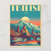 Tbilisi hoofdstad van Georgië, Retro souvenir gesc Briefkaart (Voorkant)