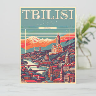 Tbilisi hoofdstad van Georgië, Retro souvenir gesc Kaart