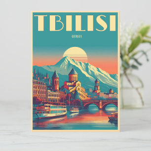 Tbilisi hoofdstad van Georgië, Retro souvenir gesc Kaart