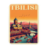 Tbilisi hoofdstad van Georgië, Retro souvenir gesc Magneet (Verticaal)