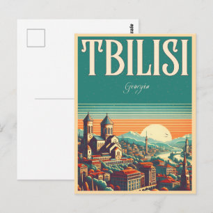 Tbilisi Hoofdstad van Georgië, Retro souvenirs cad Briefkaart