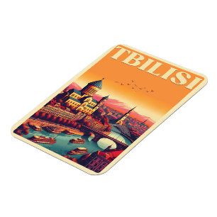 Tbilisi Hoofdstad van Georgië, Retro souvenirs ges Magneet