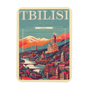 Tbilisi Hoofdstad van Georgië, Retro souvenirs ges Magneet