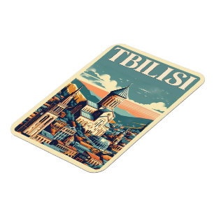 Tbilisi Hoofdstad van Georgië, Retro souvenirs ges Magneet