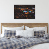 Tbilisi in de nacht canvas afdruk (Insitu (Slaapkamer))