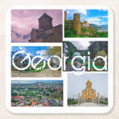 Tbilisi Kazbegi Borjomi Georgia Architecture Kartonnen Onderzetters (Voorkant)