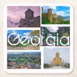 Tbilisi Kazbegi Borjomi Georgia Architecture Kartonnen Onderzetters