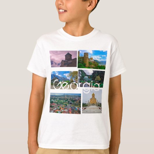 Tbilisi Kazbegi Borjomi Georgia Architecture T-shirt (Voorkant)