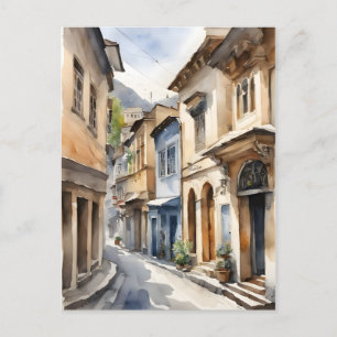 Tbilisi waterverf kunst briefkaart