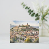 Tbilisi waterverf kunst briefkaart (Staand voorkant)