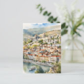 Tbilisi waterverf kunst briefkaart (Staand voorkant)