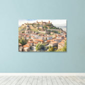 Tbilisi waterverf kunst canvas afdruk (Insitu (Houten vloer))