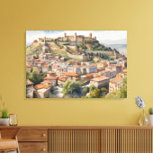 Tbilisi waterverf kunst canvas afdruk (Insitu (Woonkamer))