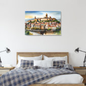 Tbilisi waterverf kunst canvas afdruk (Insitu (Slaapkamer))