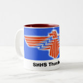 Tbird, SHHS Thunderbird Tweekleurige Koffiemok (Voorkant links)