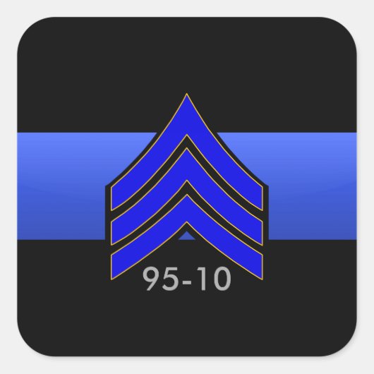 TBL SGT STREPEN 95-10 aangepaste volgorde Vierkante Sticker (Voorkant)