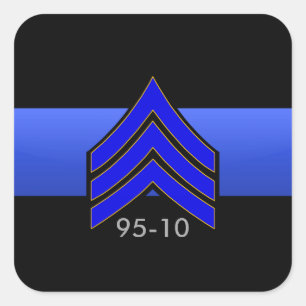 TBL Sgt STRIPES 95-10 Aangepaste bestelling Vierkante Sticker