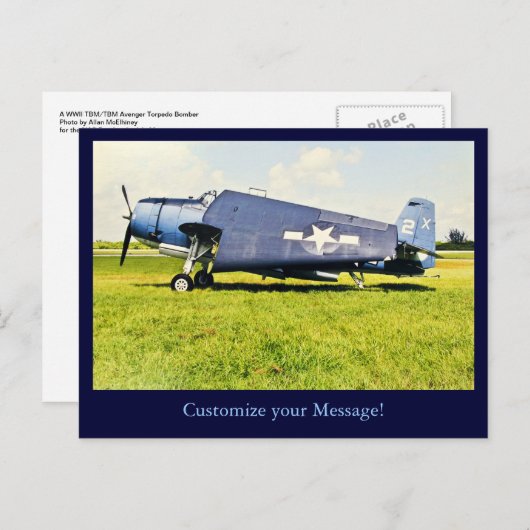 TBM Avenger Briefkaart (Voorkant / Achterkant)