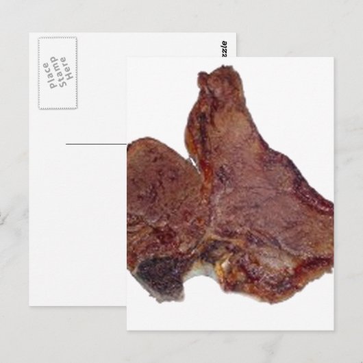 TBone Steak Briefkaart (Voorkant / Achterkant)
