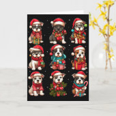 Tbull Christmas Funny Tbull Lover Pajama Men Women Kaart (Gele Bloem)