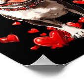Tbull Heart Gles Cute Ttie Valentines Day Dog Love Poster (Hoek)