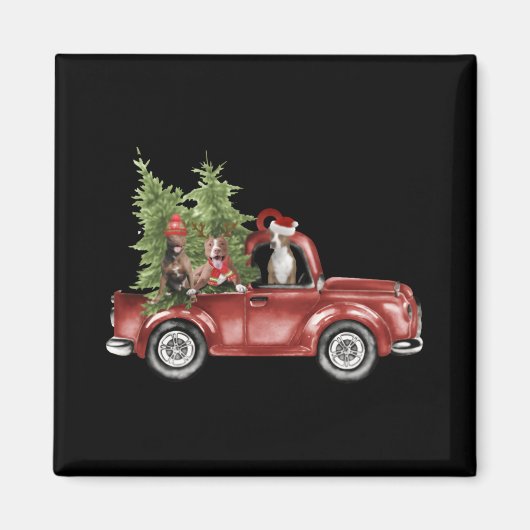 Tbull On Car Christmas Ornament Funny Xmas T Shirt Magneet (Voorkant)