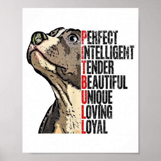 Tbull Perfect Intelligent Tender Beautiful Unique Poster (Voorkant)