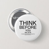 TBYB - Humanisten White Ronde Button 5,7 Cm (Voorkant /achterkant)