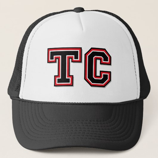 "TC" Monogram Initialen Trucker Pet (Voorkant)