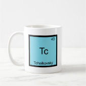 Tc - Tchaikovsky Funny Chemistry Element Symbol Koffiemok (Links)