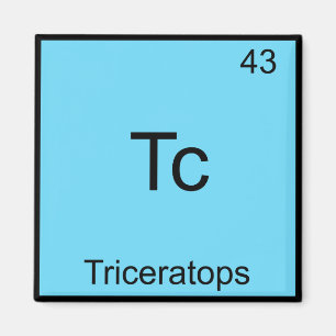 Tc - Triceratops Grappig Chemie Elementsymbool Magneet